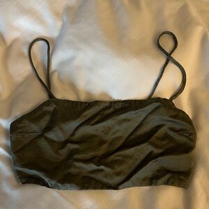 Zara Olive Green Satin Cami